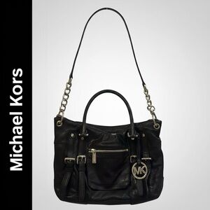 Authentic Michael Kors McGraw Brown Chocolate Mousse Leather Women's Bag EUC